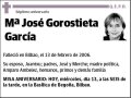 GOROSTIETA GARCIA,Mª JOSE