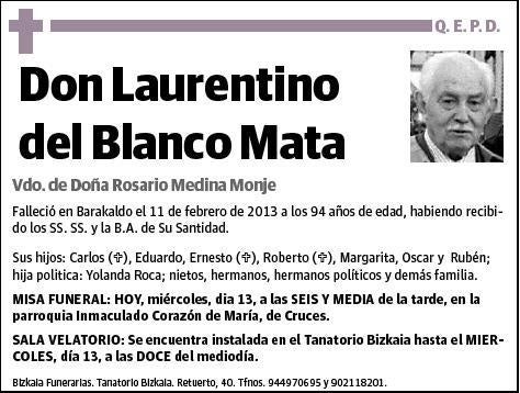 DEL BLANCO MATA,LAURENTINO