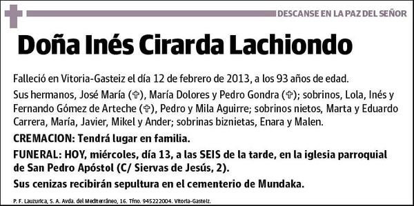 CIRARDA LACHIONDO,INES