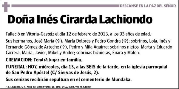 CIRARDA LACHIONDO,INES