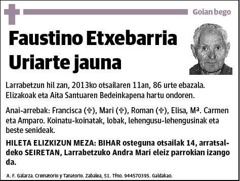 ETXEBARRIA URIARTE,FAUSTINO