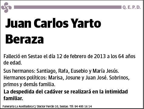 YARTO BERAZA,JUAN CARLOS