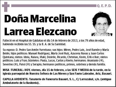 LARREA ELEZCANO,MARCELINA