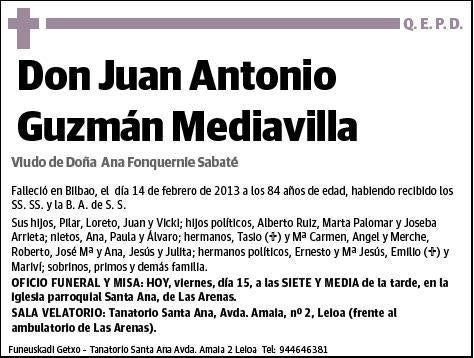 GUZMAN MEDIAVILLA,JUAN ANTONIO