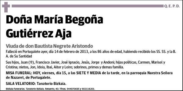 GUTIERREZ AJA,MARIA BEGOÑA