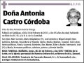 CASTRO CORDOBA,ANTONIA