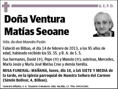 MATIAS SEOANE,VENTURA