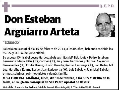 ARGUIARRO ARTETA,ESTEBAN