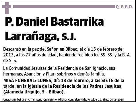 BASTARRIKA LARRAÑAGA,DANIEL