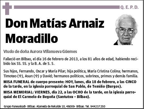 ARNAIZ MORADILLO,MATIAS