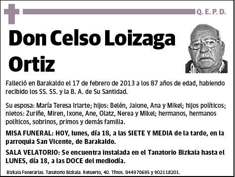 LOIZAGA ORTIZ,CELSO