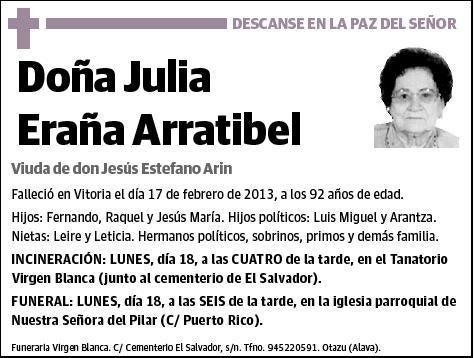 ERAÑA ARRATIBEL,JULIA