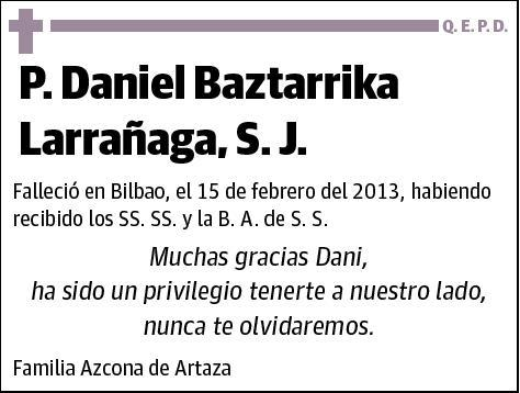 BAZTARRIKA LARRAÑAGA,DANIEL