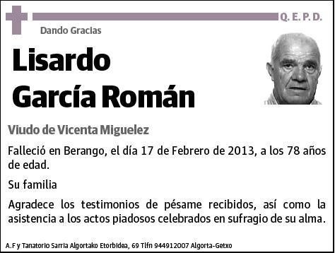 GARCIA ROMAN,LISARDO