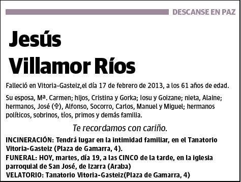 VILLAMOR RIOS,JESUS