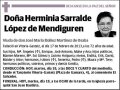 SARRALDE LOPEZ DE MENDIGUREN,HERMINIA