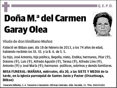 GARAY OLEA,MARIA DEL CARMEN