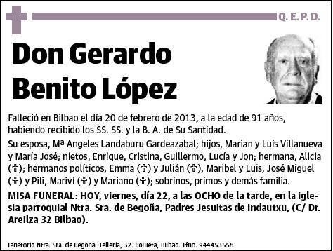 BENITO LOPEZ,GERARDO