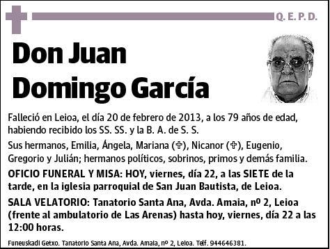 DOMINGO GARCIA,JUAN