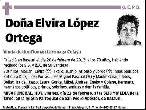 LOPEZ ORTEGA,ELVIRA