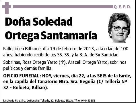 ORTEGA SANTAMARIA,SOLEDAD