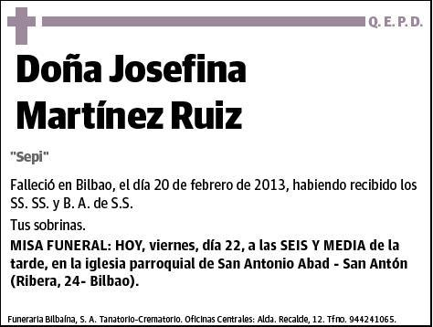 MARTINEZ RUIZ,JOSEFINA