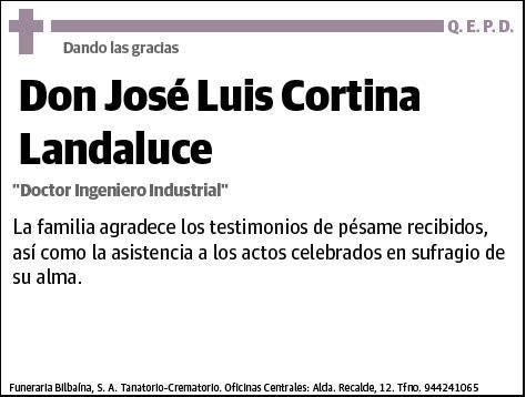 CORTINA LANDALUCE,JOSE LUIS