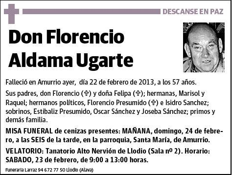 ALDAMA UGARTE,FLORENCIO