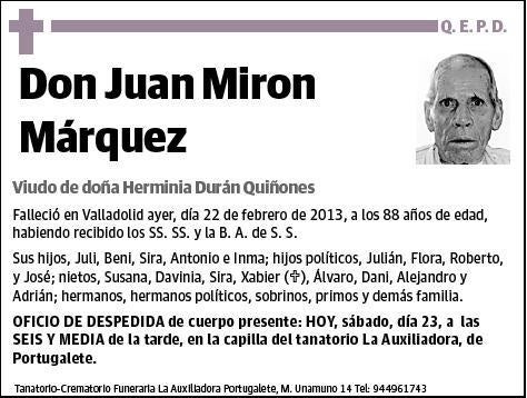 MIRON MARQUEZ,JUAN