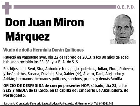 MIRON MARQUEZ,JUAN