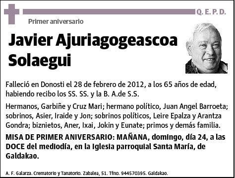 AJURIAGOGEASCOA SOLAEGUI,JAVIER