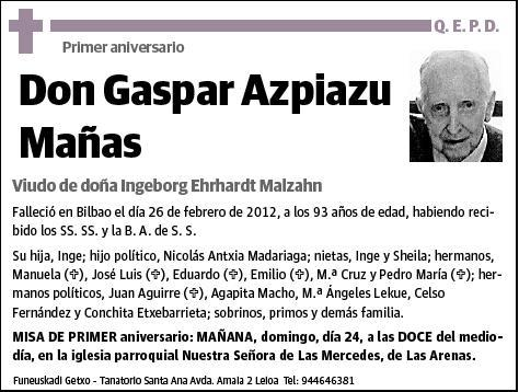 AZPIAZU MAÑAS,GASPAR