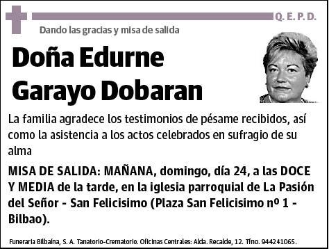 GARAYO DOBARAN,EDURNE