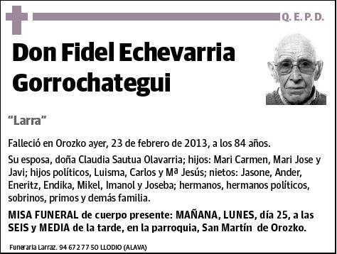 ECHEVARRIA GORROCHATEGUI,FIDEL