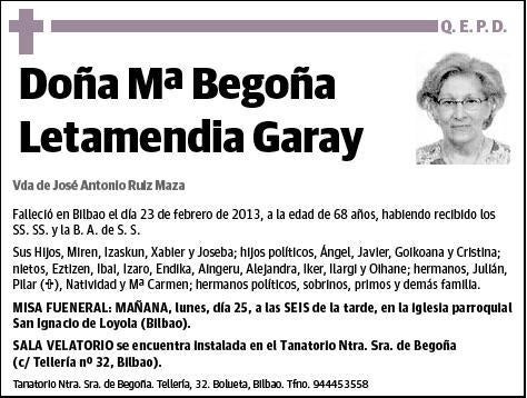 LETAMENDIA GARAY,MARIA BEGOÑA