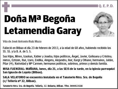 LETAMENDIA GARAY,MARIA BEGOÑA