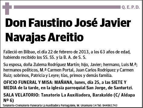 NAVAJAS AREITIO,FAUSTINO JOSE JAVIER