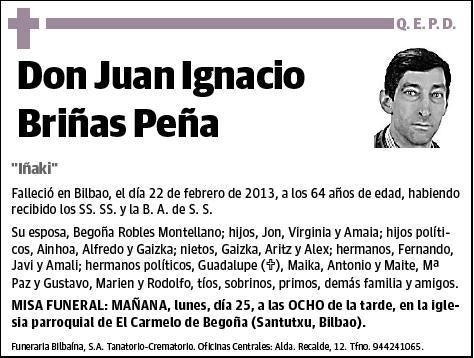 BRIÑAS PEÑA,JUAN IGNACIO