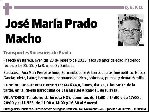 PRADO MACHO,JOSE MARIA