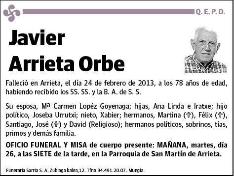 ARRIETA ORBE,JAVIER