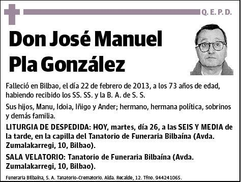 PLA GONZALEZ,JOSE MANUEL