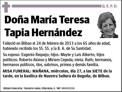 TAPIA HERNANDEZ,MARIA TERESA