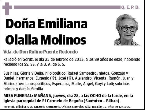 OLALLA MOLINOS,EMILIANA