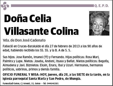 VILLASANTE COLINA,CELIA