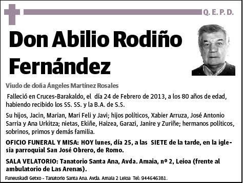 RODIÑO FERNANDEZ,ABILIO