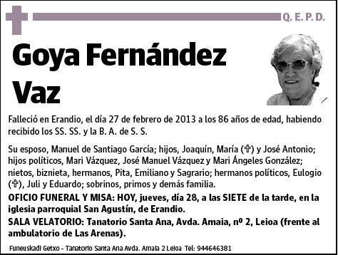 FERNANDEZ VAZ,GOYA