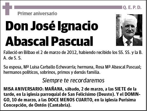 ABASCAL PASCUAL,JOSE IGNACIO