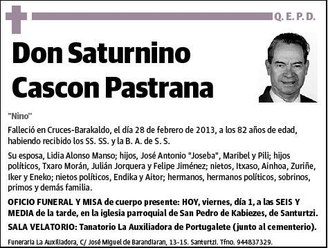 CASCON PASTRANA,SATURNINO