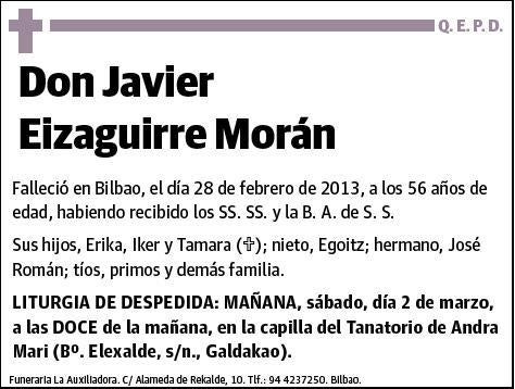 EIZAGUIRRE MORAN,JAVIER