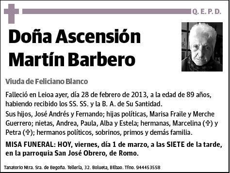 MARTIN BARBERO,ASCENSION